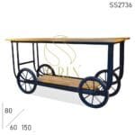 Industrial Modern Design Kitchen Trolley Cum Display Rack