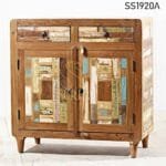 Old Teak Wood Two Drawer Two Door Cabinet