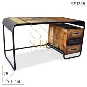 Reclaimed Industrial Indian Style Study Table Design