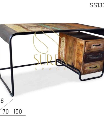 Reclaimed Industrial Indian Style Study Table Design