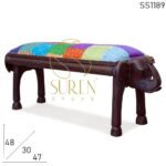 Hand Crafted Traditional Fabric Pouf Stool