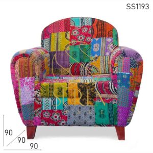 SS1193 Сурен пространства индийских Гудри Ткань Традиционный одноместный диван