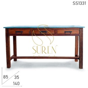 Old Teak Duel Finish Console Table