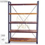 Industrial Style Reclaimed Wood Bookcase