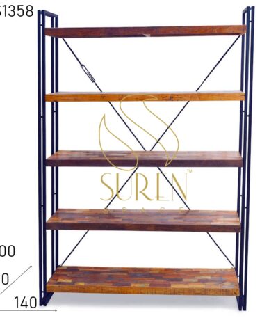 Industrial Style Reclaimed Wood Bookcase