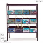 Industrial Recycled Old Metal Drawer Chest