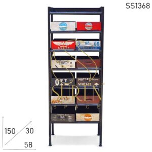 SS1368 seguro espacio pintado a mano caja de cajones de diseño industrial