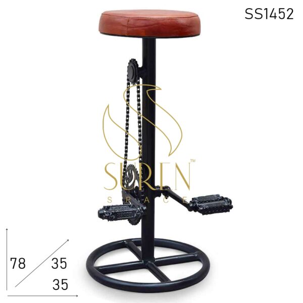 SS1452 SUREN SPACE Cycle Theme Upcycled Design Restro Bar Stool