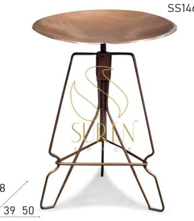 Metal Finish Industrial Revolving Bar Stool