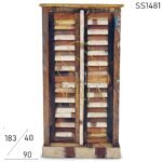 Shutter Design Reclaimed Wood Cabinet