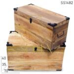 Mango Wood Natural Finish Trunk Design