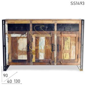 SS1493 Suren Space Indian Reclaimed Wood Industrial Style Sideboard