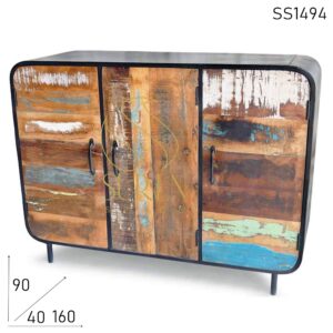SS1494 SUREN ESPAÇO recuperado sideboard de corpo de metal de madeira