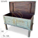 SS1495 Distress Wood Carved Sideboard Console