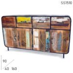 Recycled Indian Wood Metal Sideboard Design