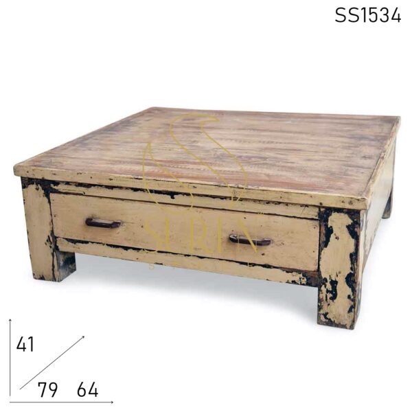 Distress Finish Solid Wood One Drawer Bajot