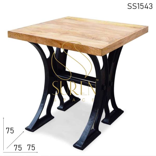 SS1543 Suren Space Cast Iron Heavy Base Industrial Dining Table