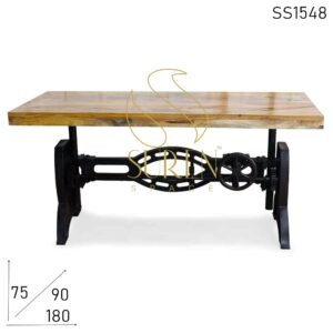 Cast Iron Adjustable Regular & Bar Height Multipurpose Table
