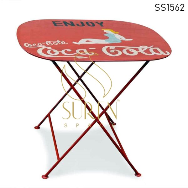 SS1562 Suren Space Hand Painted Outdoor Folding Resort Coffee Table