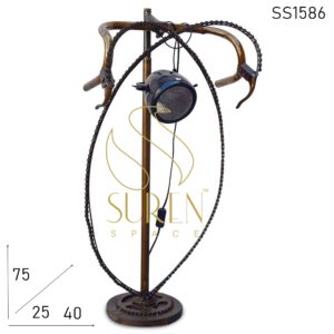 SS1586 SUREN SPACE Cycle Theme Upcycled Indian Table Lamp