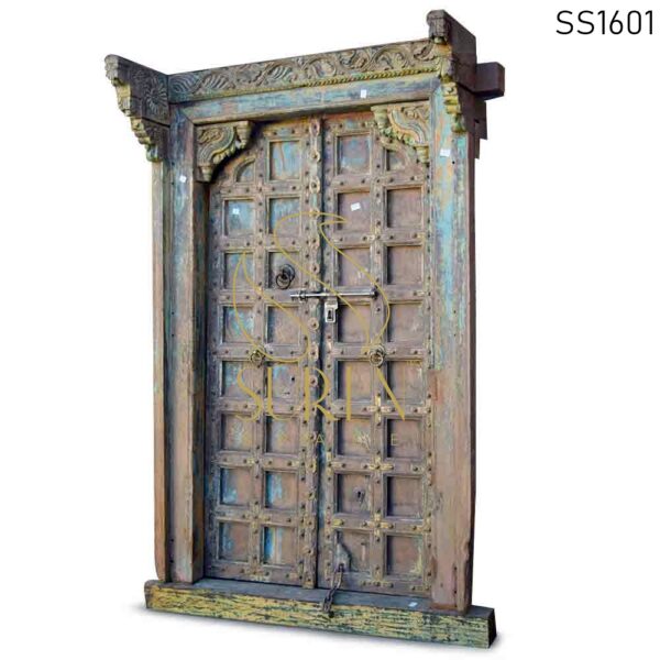 SS1601 Suren Space One of Kind Hand Carved Indian Door For Hotel
