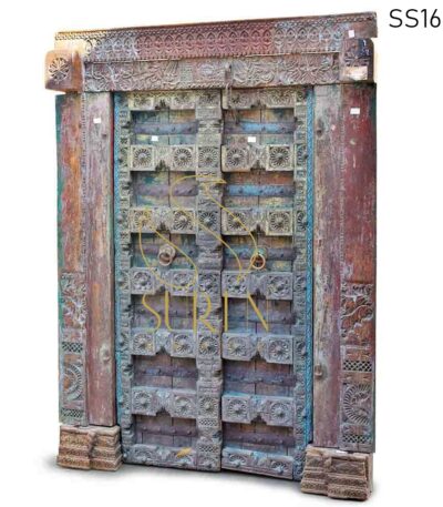 One of Kind Hand Carved Indian Door For Hospitality