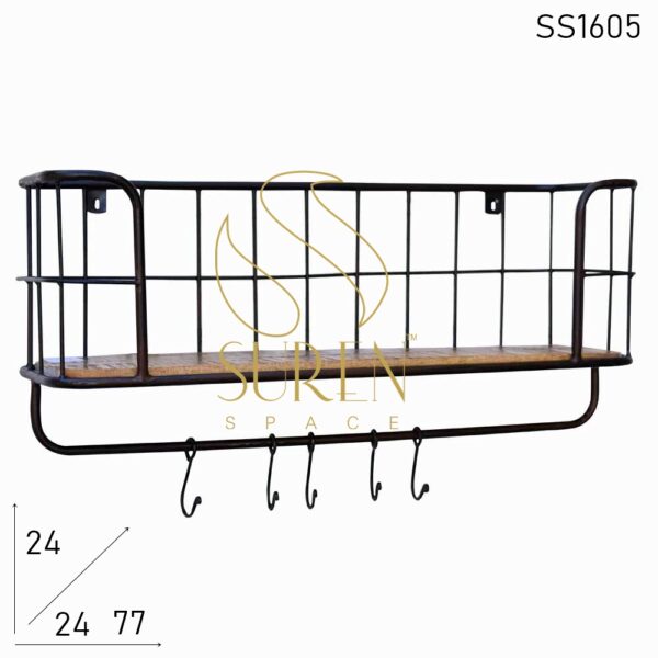SS1605 Suren Space Small Hanging Industrial Wooden Bookcase