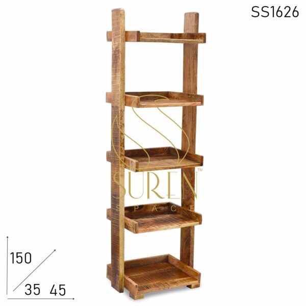 SS1626 Suren Space Mango Wood Industrial Style Bookcase