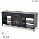 Black Finish Living Room Sideboard Design