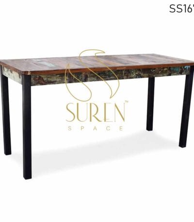 Simple Design Reclaimed Wood Folding Dining Table
