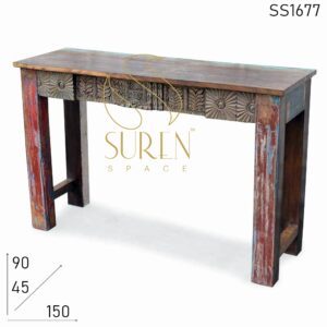 SS1677 SUREN SPACE Antique Reproduction Sculpté console Table