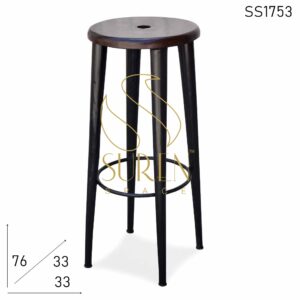 SS1753 SUREN SPACE Металлическая труба Дизайн Круглый Top Промышленный бар стул