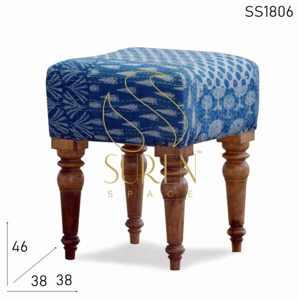 Traditional Patch Work Printed Stool Design
