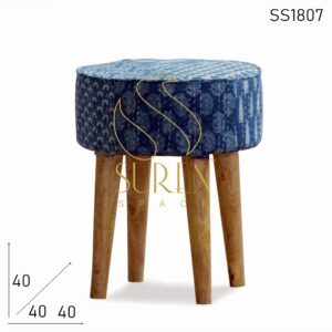 Indian Touch Printed Fabric Stool Design