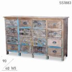 White Distress Indian Reclaimed Wood Drawer Chest