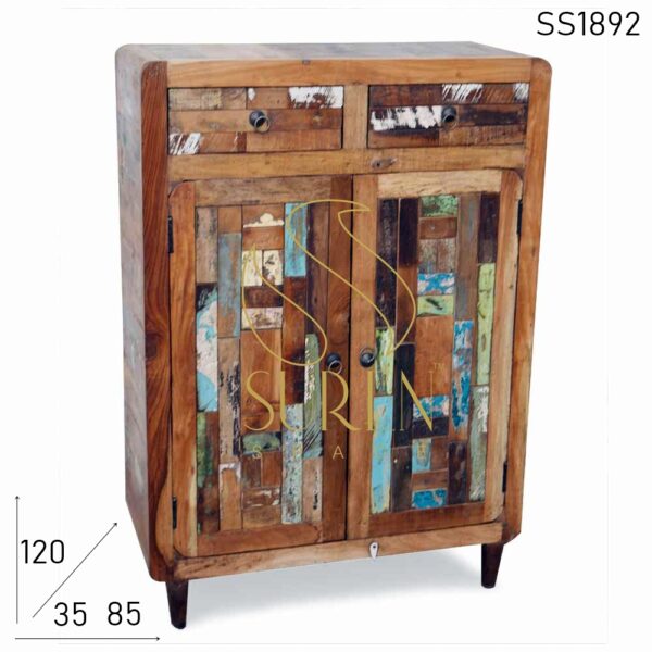 Old Indian Reclaimed Wood Cabinet Design
