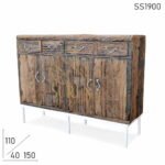 Indian Sleeper Wood White Base Unique Sideboard Furniture