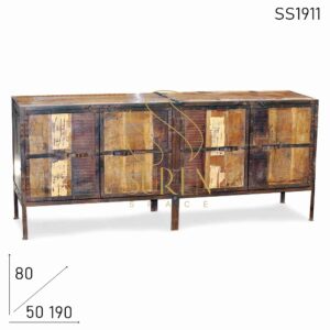 SS1911 Suren Space Old Indian Window Door Wood TV Cabinet Cum Sideboard