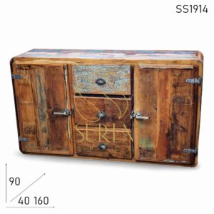 SS1914 suren estilo refrigerador espacial recuperado aparador de madera india