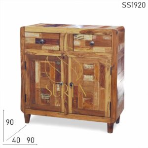 SS1920 Suren Space Old Teak Wood Two Drawer Two Door Cabinet
