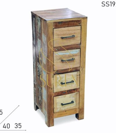 Four Drawer Reclaimed Wood Cabinet Design