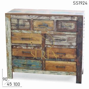 SS1924 seguro espacio multi cajón recuperado madera cajón diseño de cofre