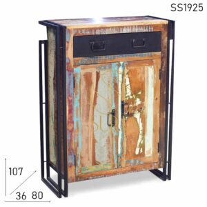 SS1925 Suren Space Reclaimed Wood Multi Colored Cabinet Design