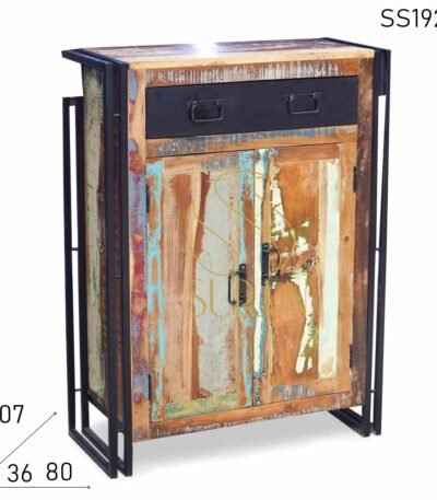 SS1925 Suren Space Reclaimed Wood Multi Colored Cabinet Design