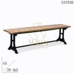 Cast Iron Mango Wood Long Bench Design