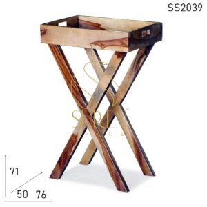 SS2039 Suren Space Solid Indian Wood Hotel Room Side Table