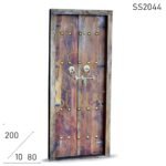Brass Fitted Solid Acacia Wood Camp Tent Door Design