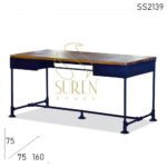 Industrial Design Black Finish Study Table
