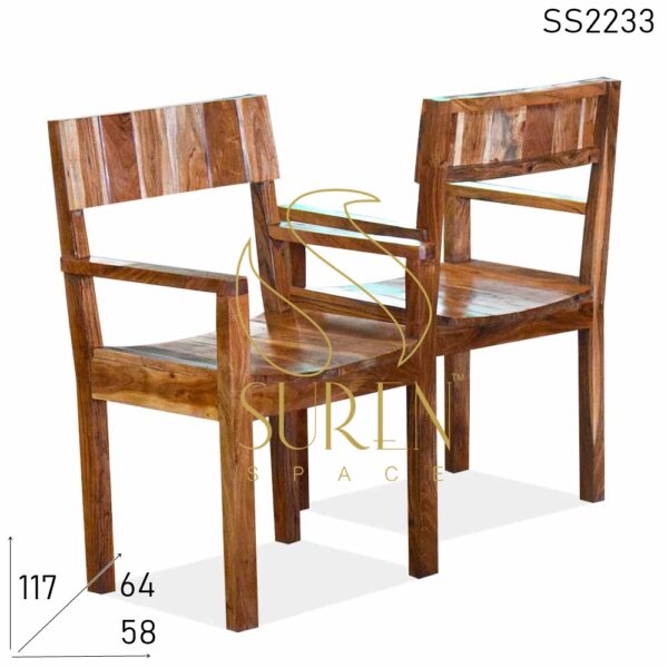 SS2233 Suren Space Reclaimed Wood Hand Rest Design Outdoor Resort Chair