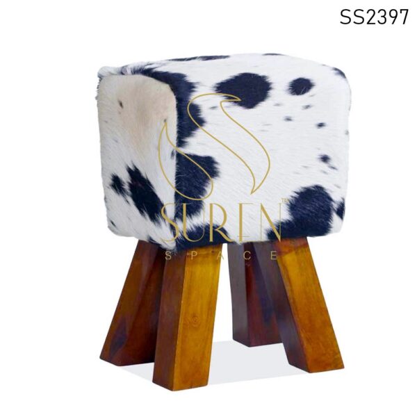 Hair On Leather Classic Design Stool
